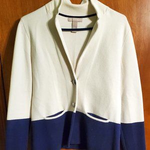 Banana Republic Navy-Cream Jacket Blazer - Womens Size Medium